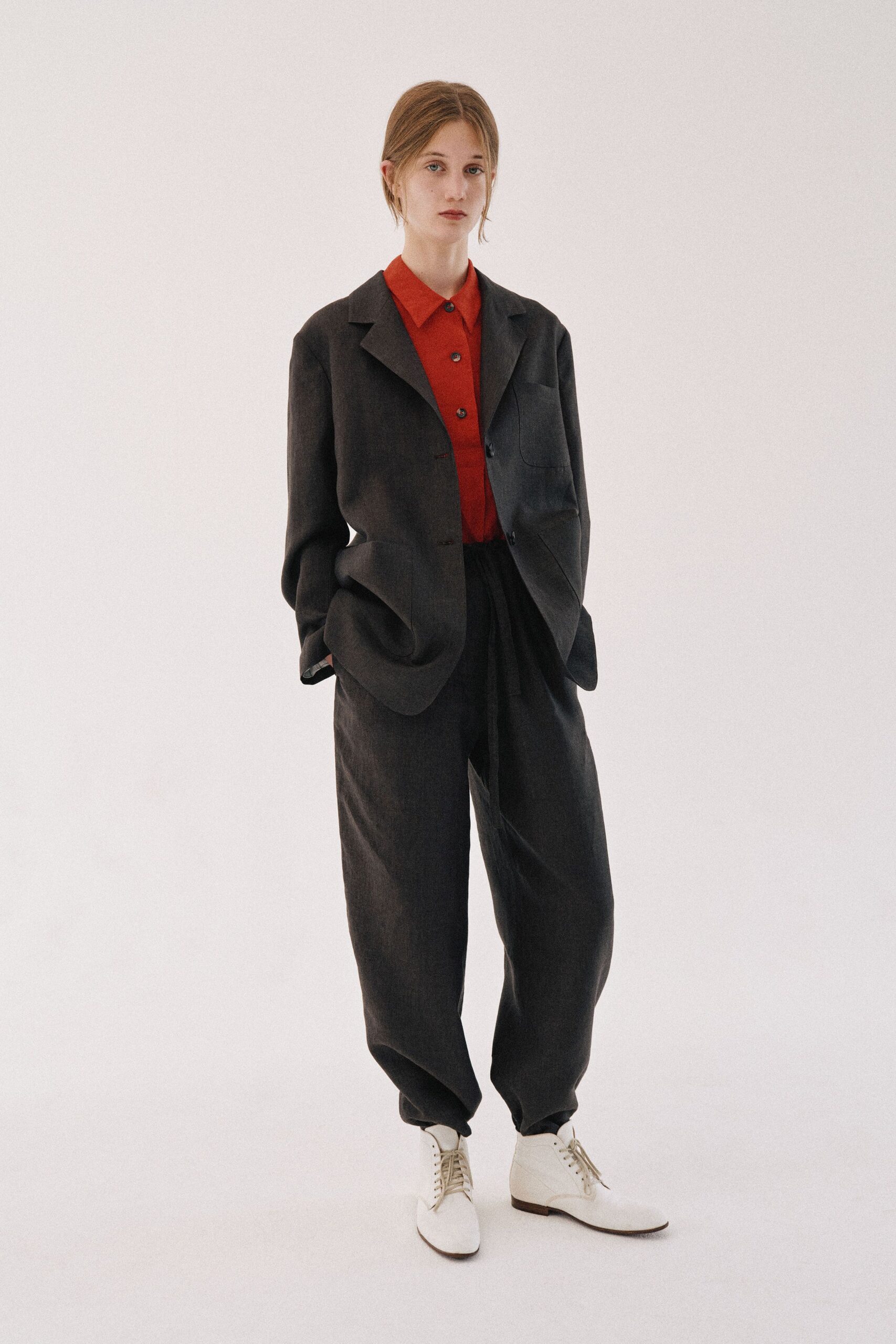 oversized charcoal blazer