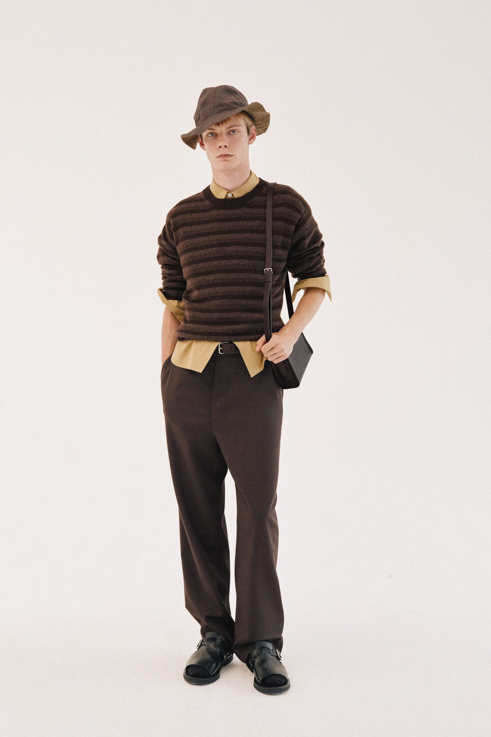 black leather buckled belt
