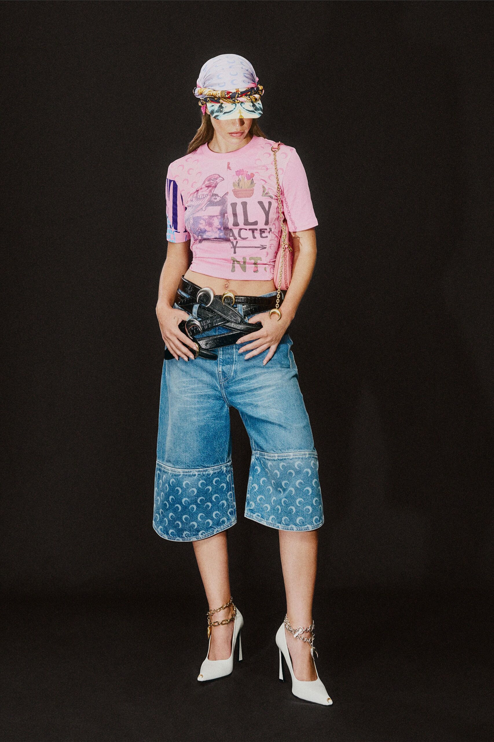 pink graphic baby tee