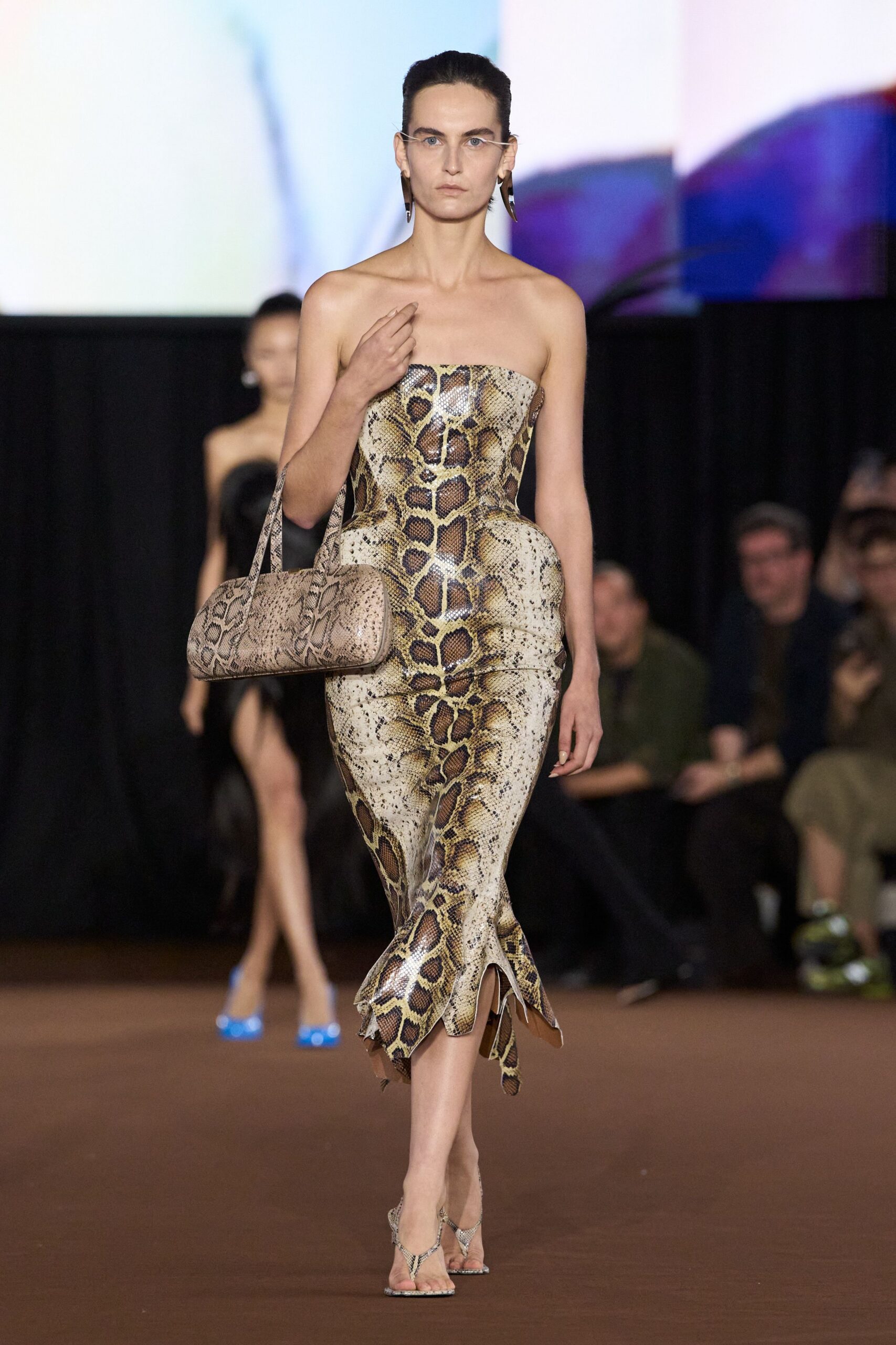 python strapless midi dress