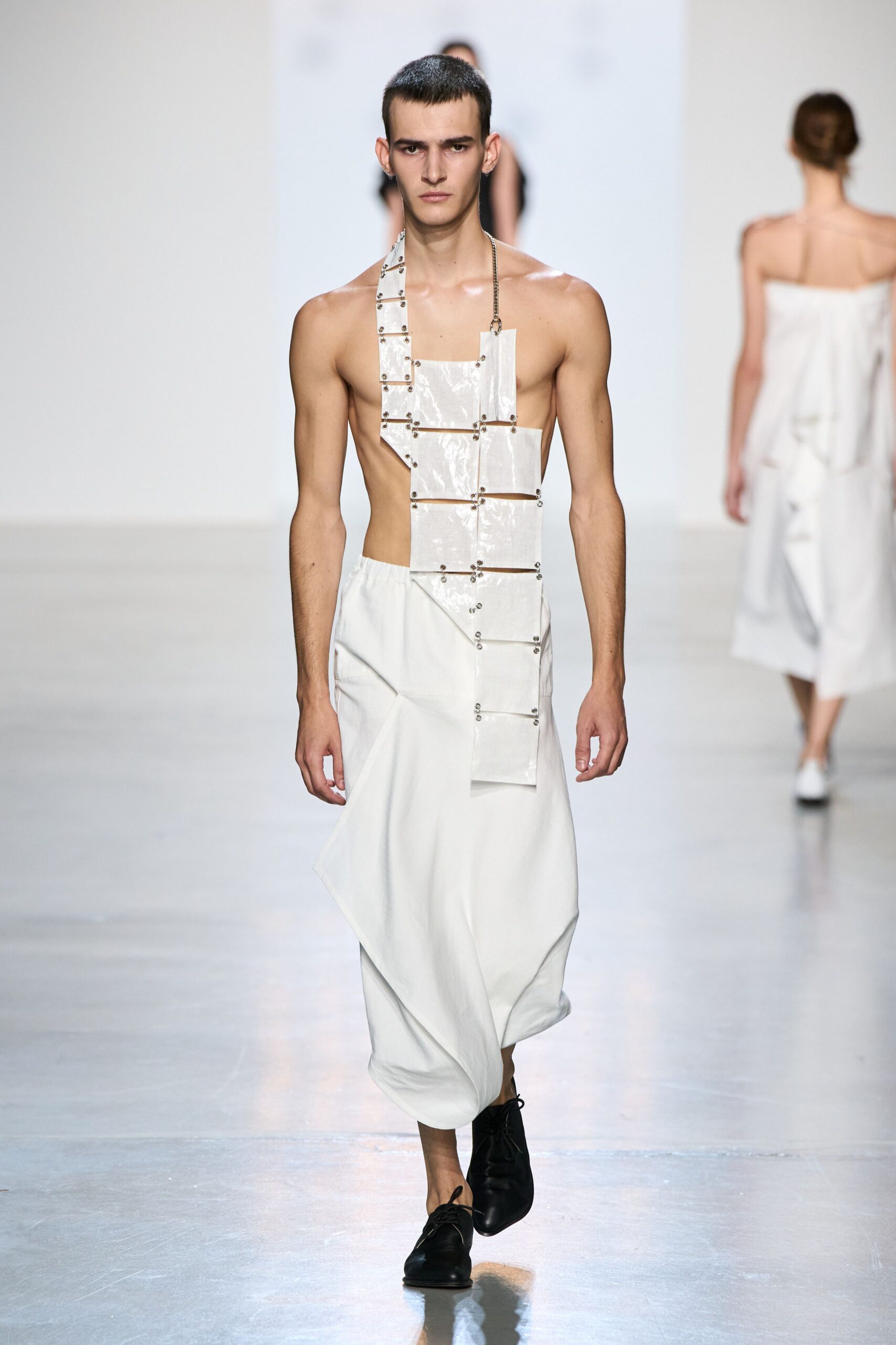 asymmetric cutout white jumpsuit