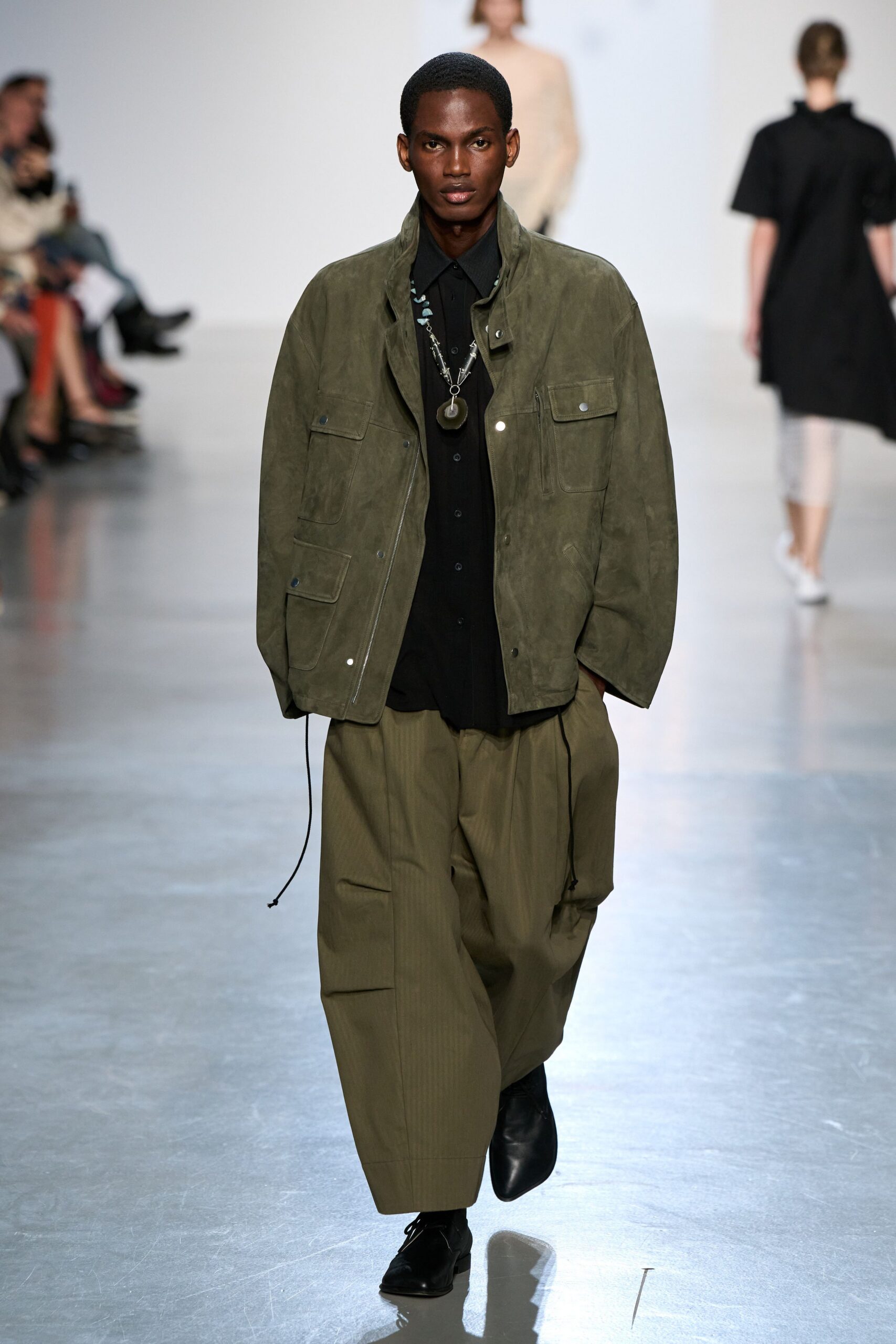 oversized suede field jacket