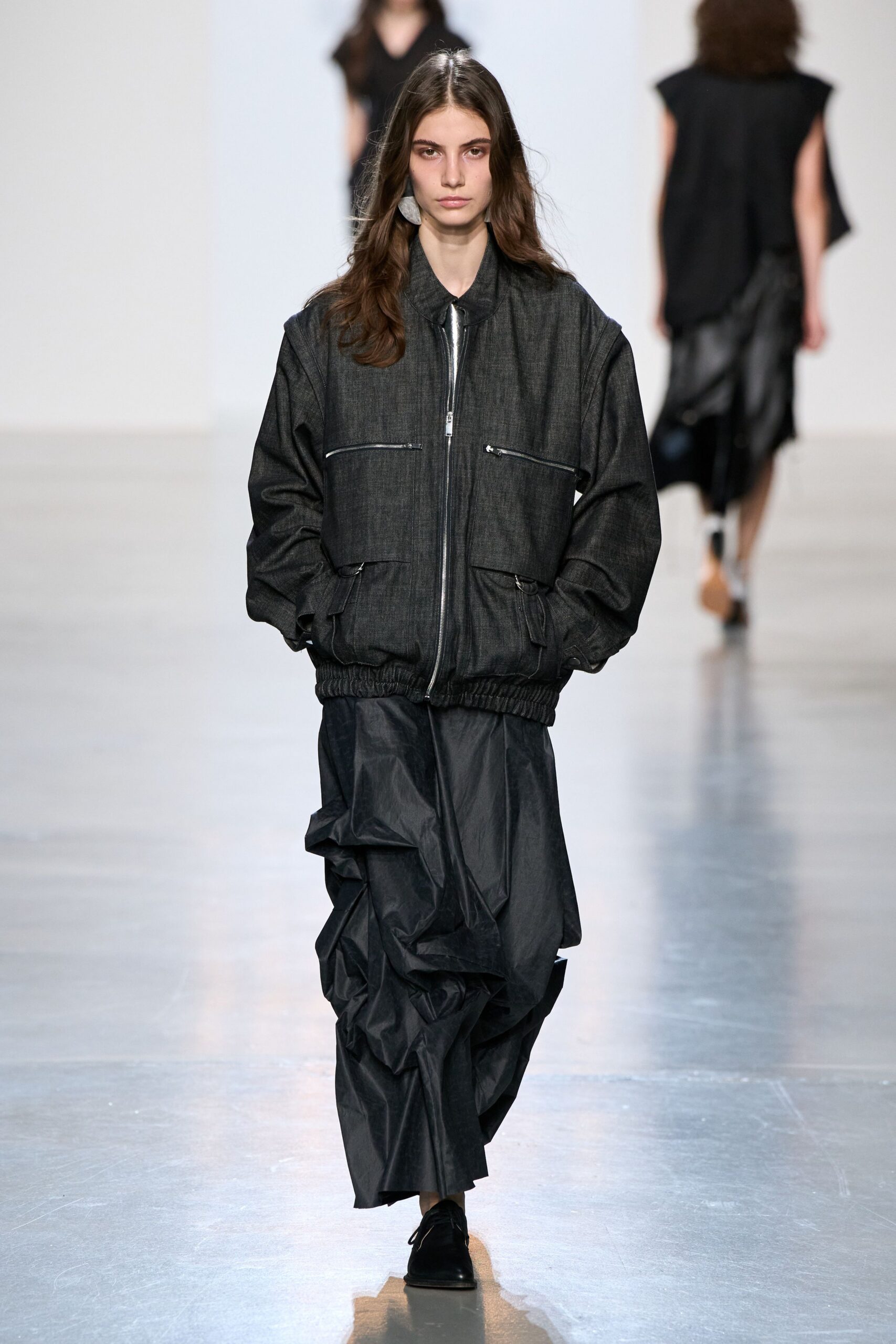 oversized zip-front bomber jacket