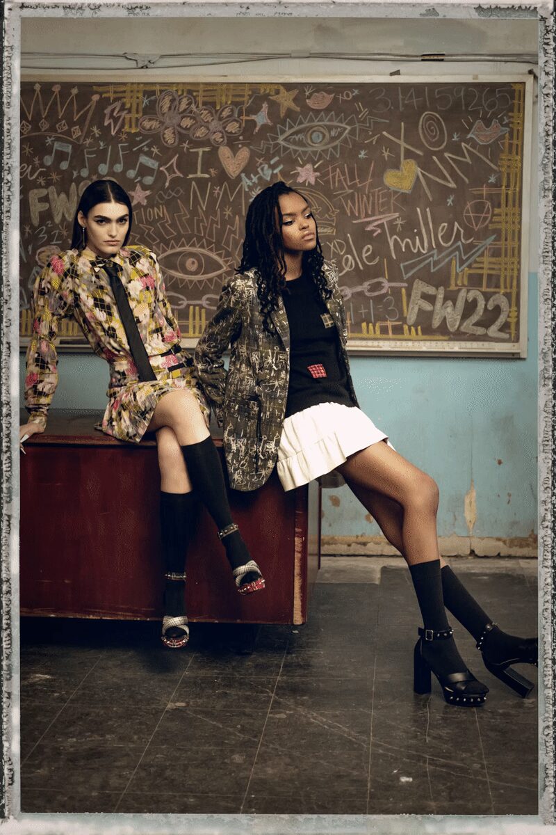 multi long-sleeve collared fitted printed belted mini mini-dress
