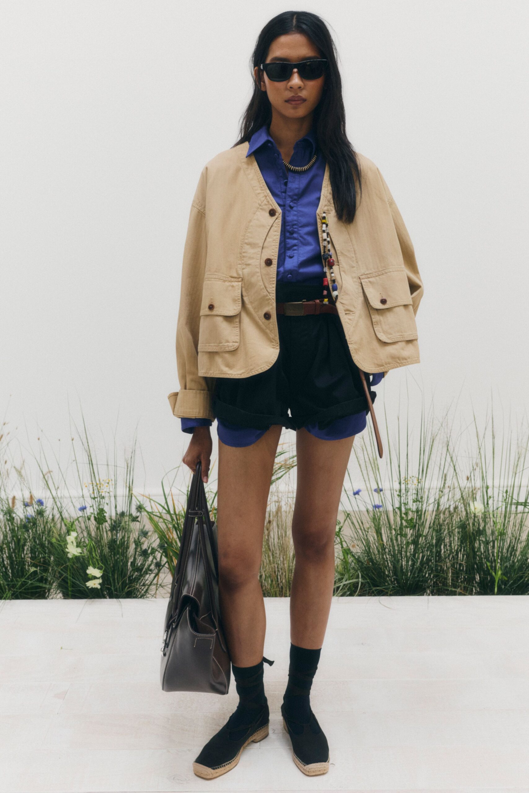 beige safari jacket