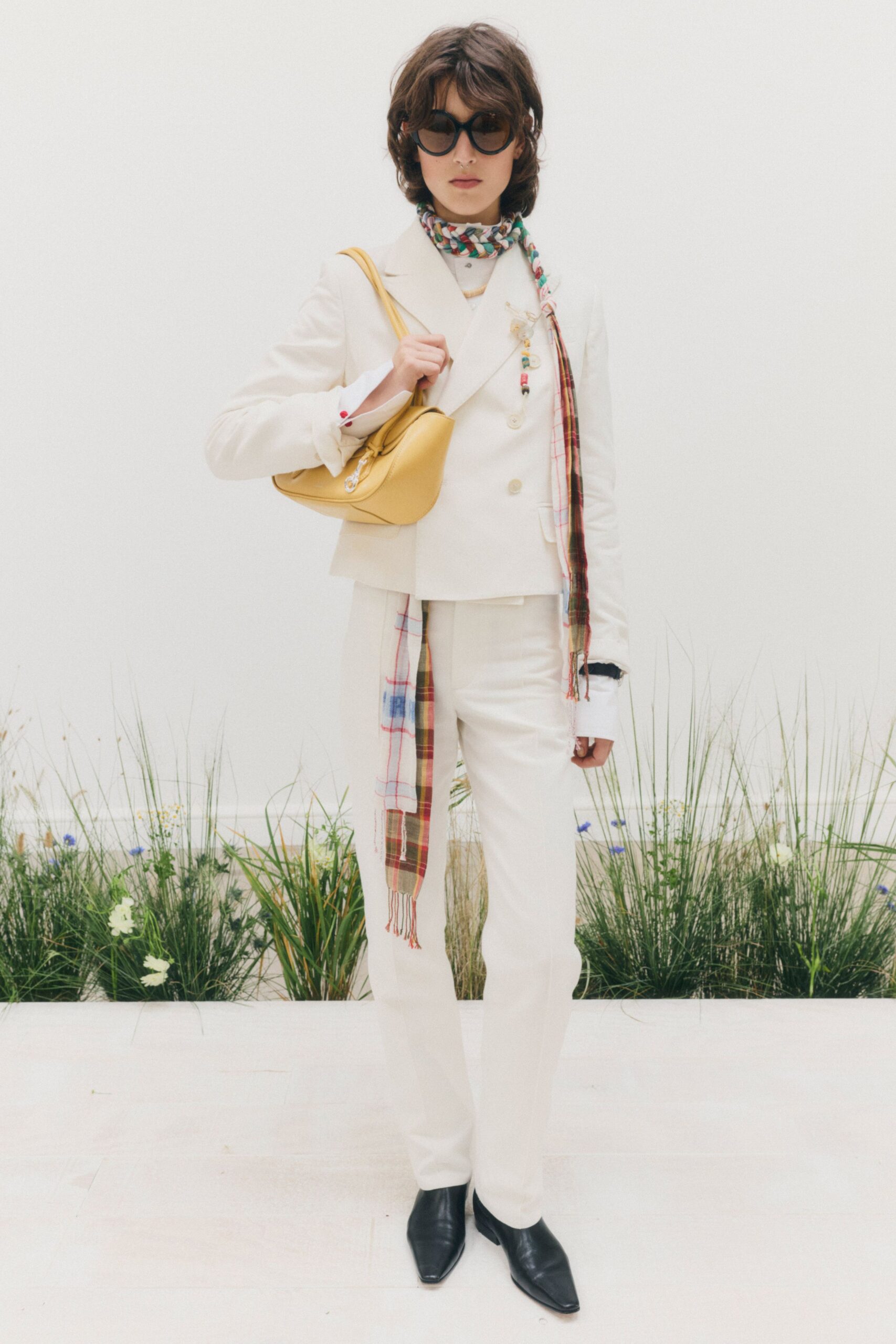 ivory double-breasted blazer