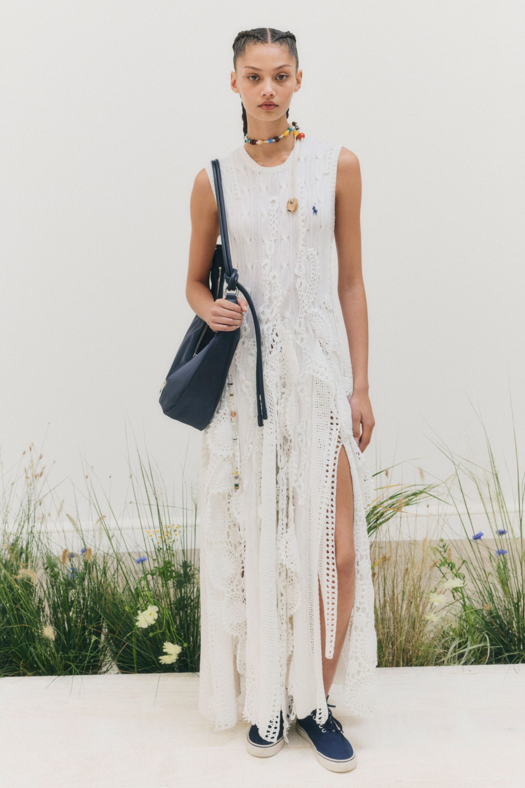 ivory crochet maxi dress