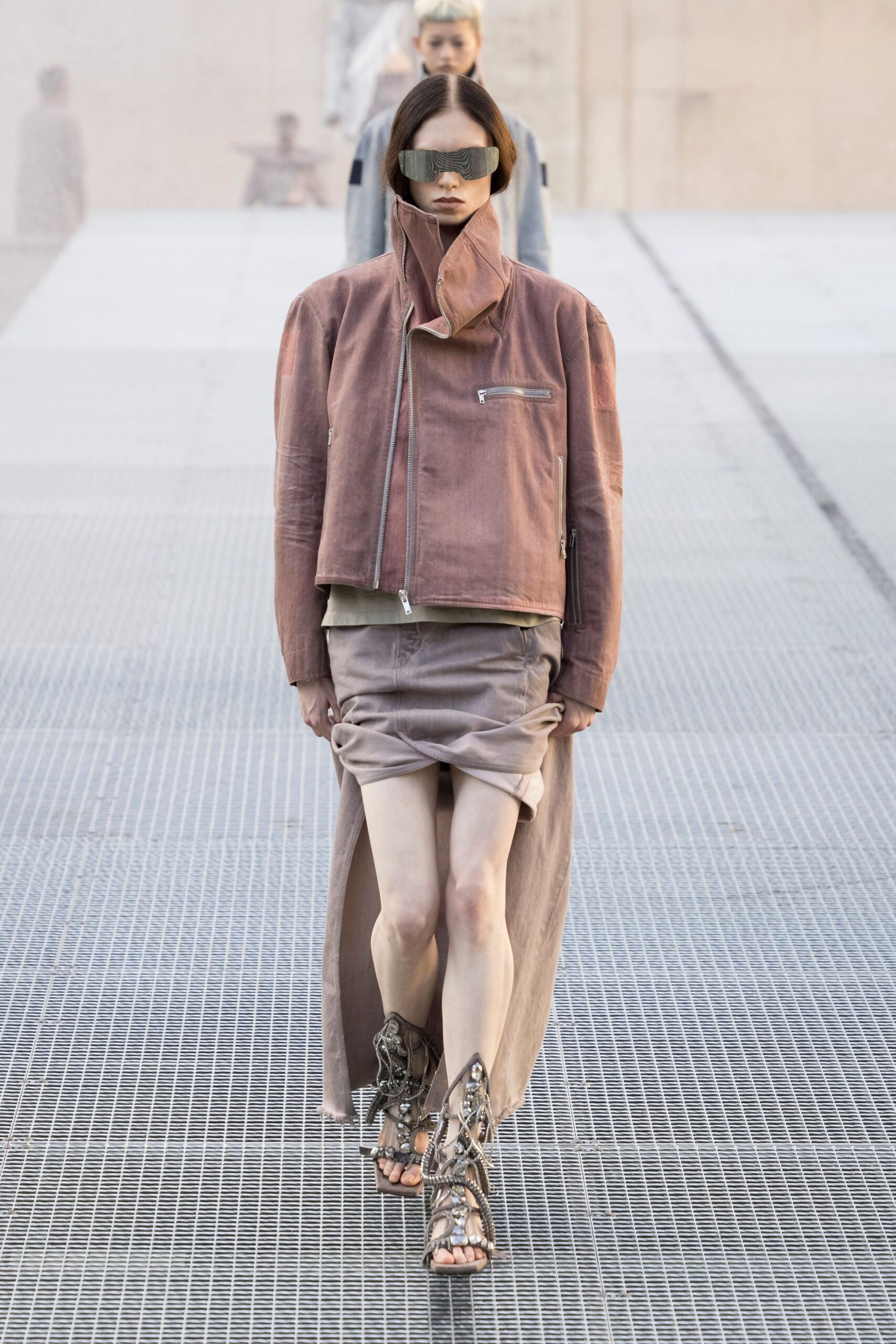 asymmetric suede moto jacket