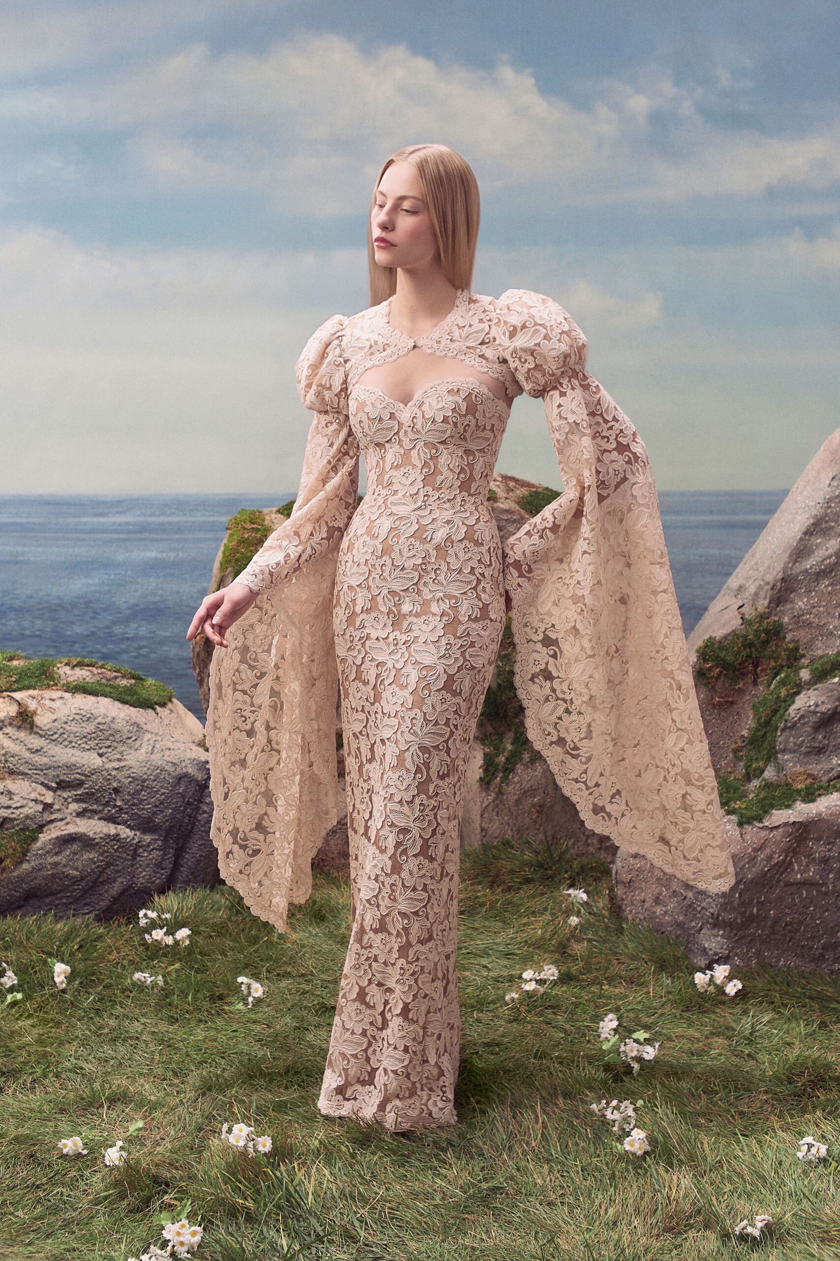 floral lace sweetheart jumpsuit