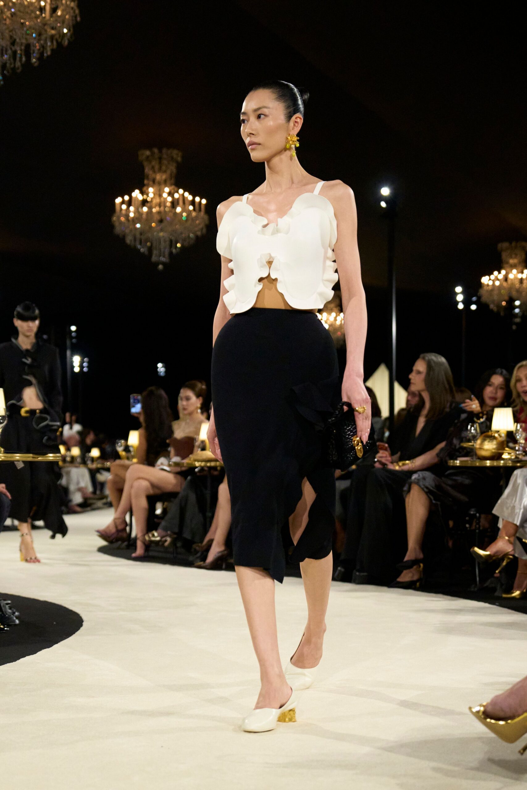 butterfly ruffle crop top