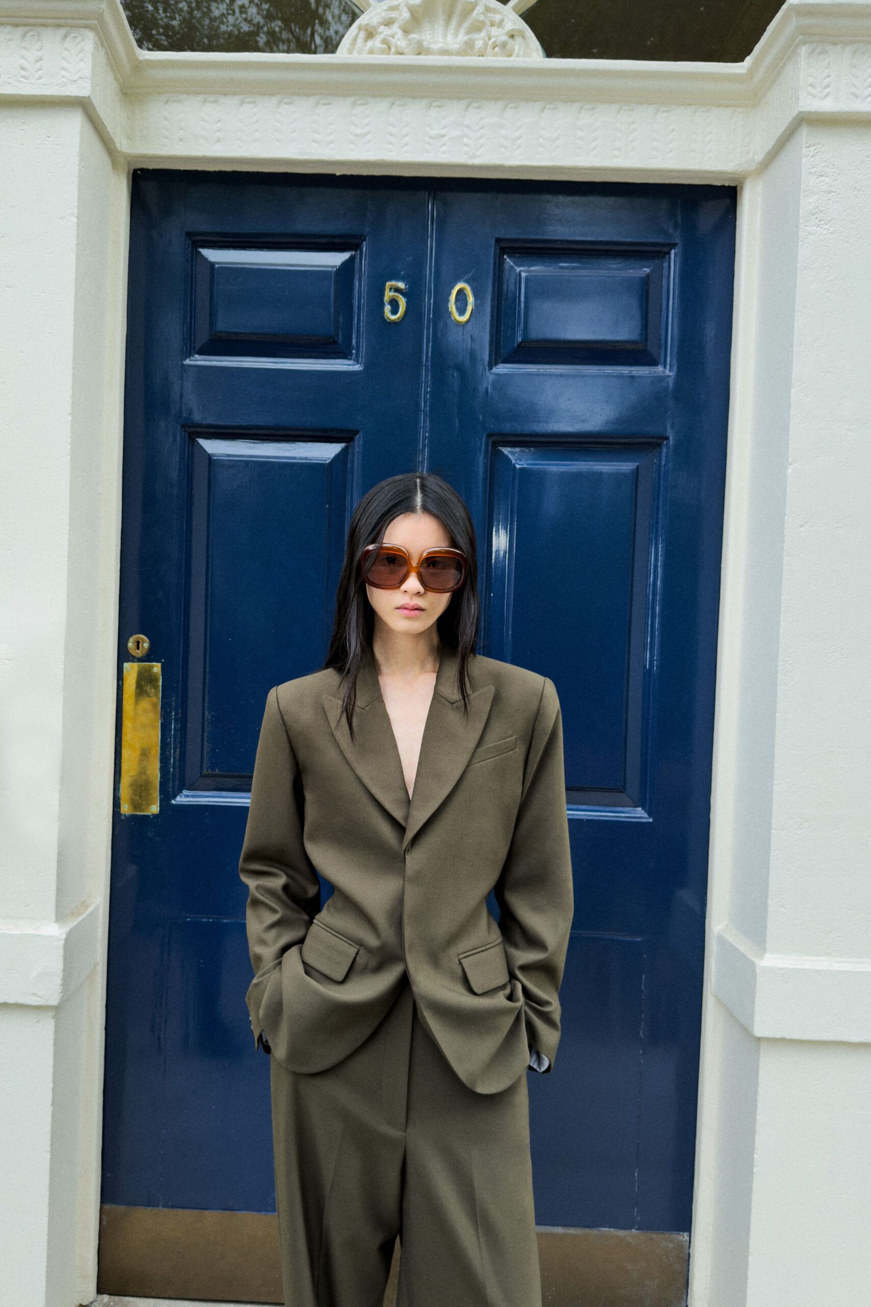 olive tailored blazer