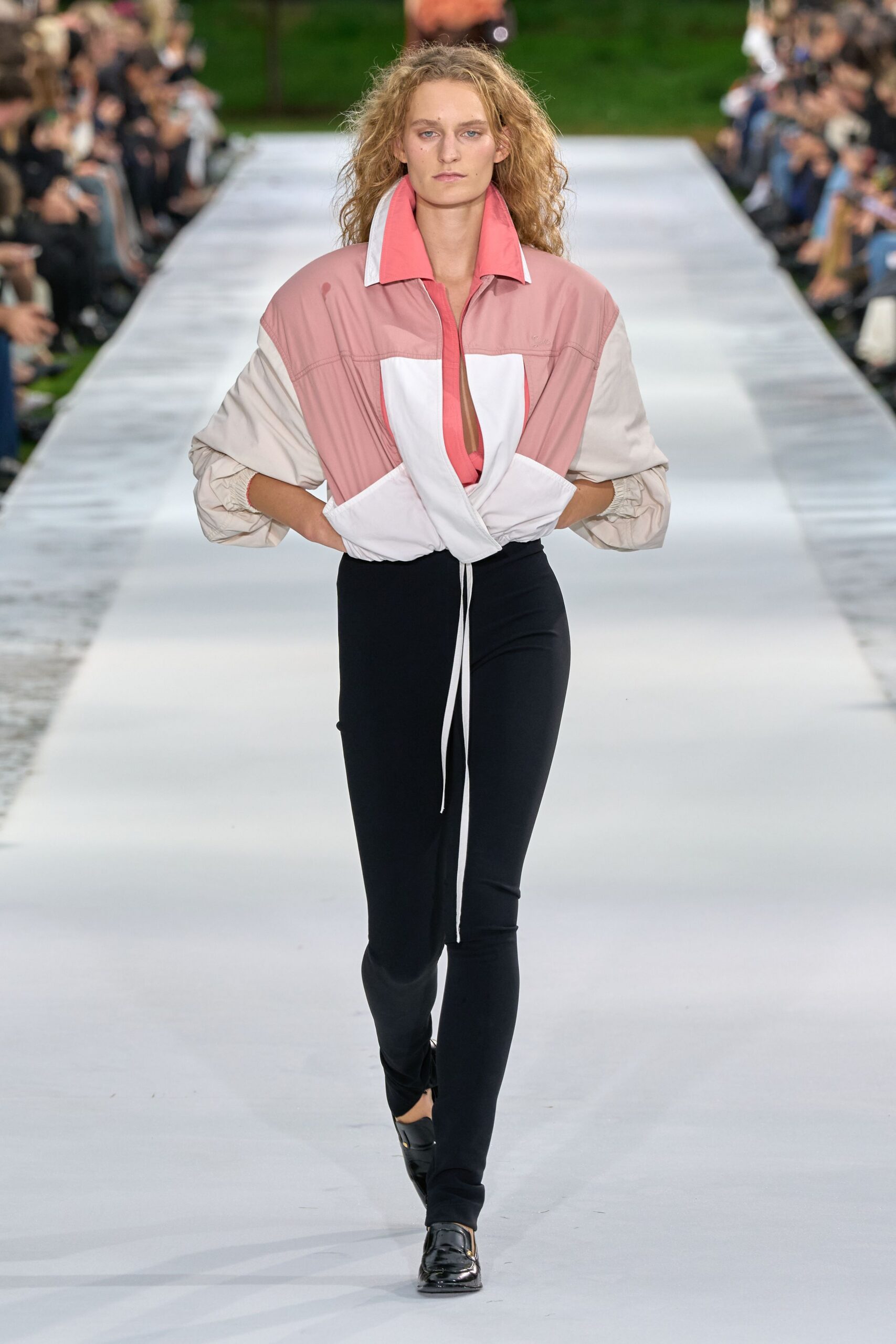 color-block windbreaker jacket