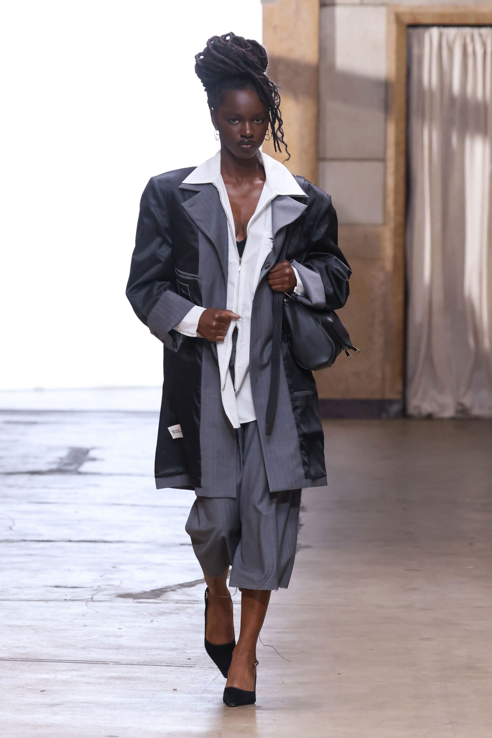 deconstructed oversized trench coat