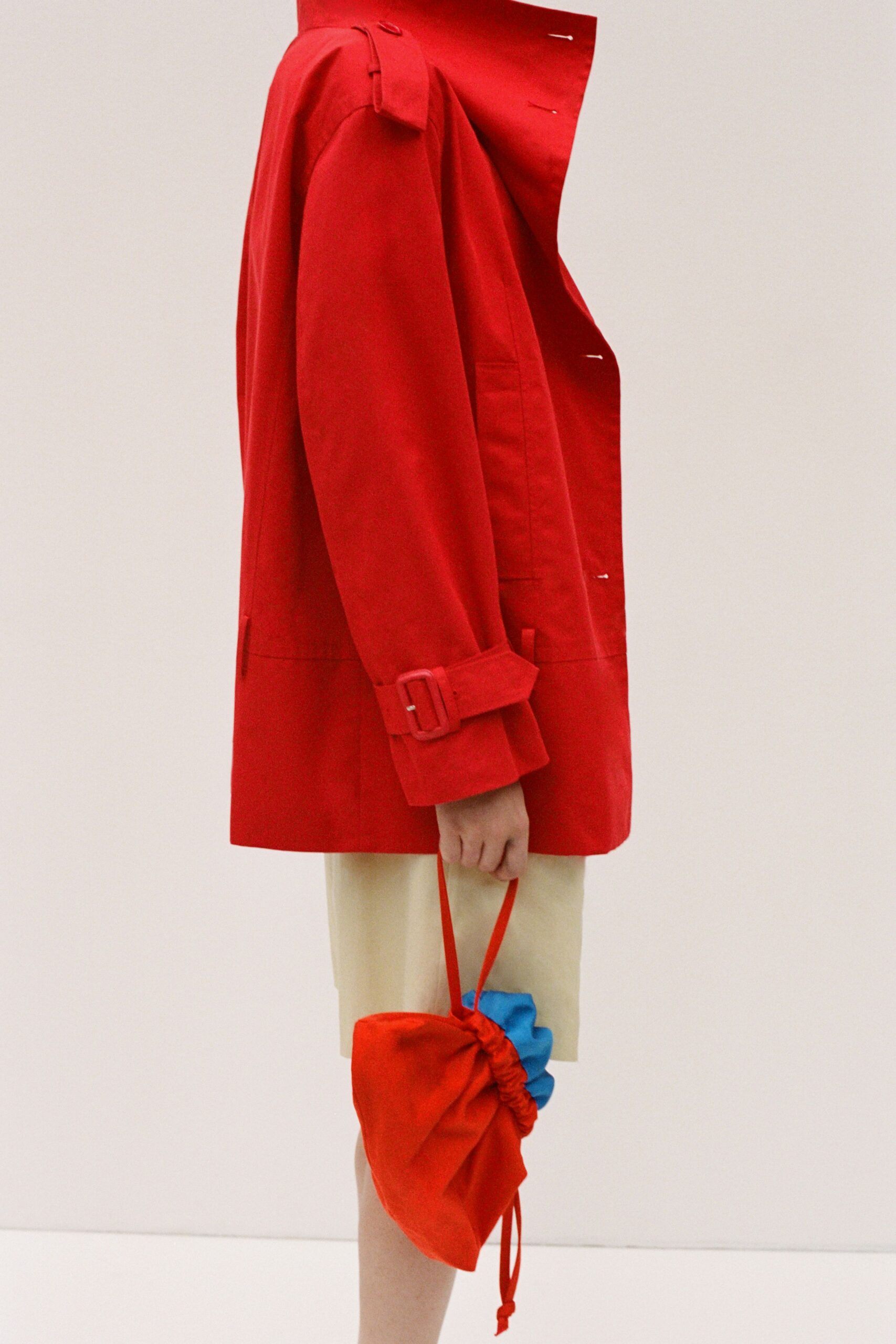 oversized red utility jacket