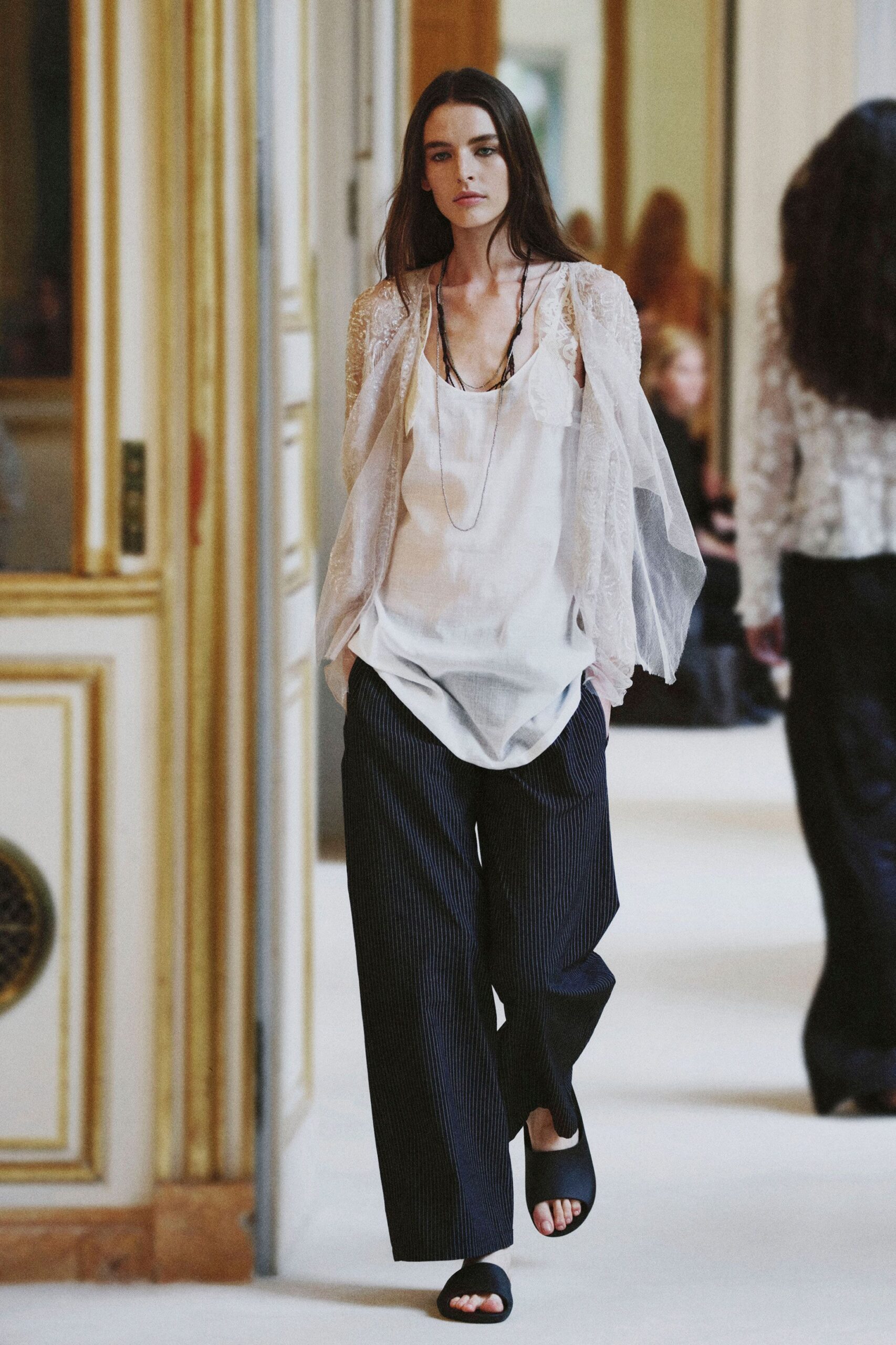white lace sheer cape