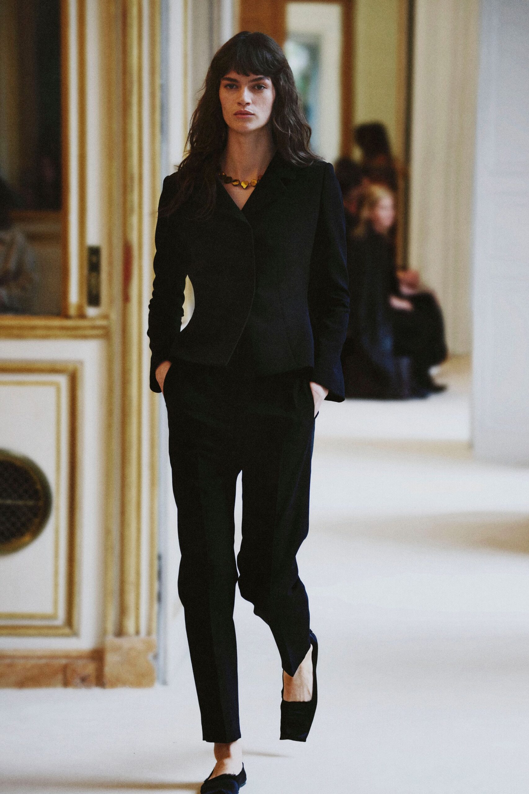 black peplum blazer