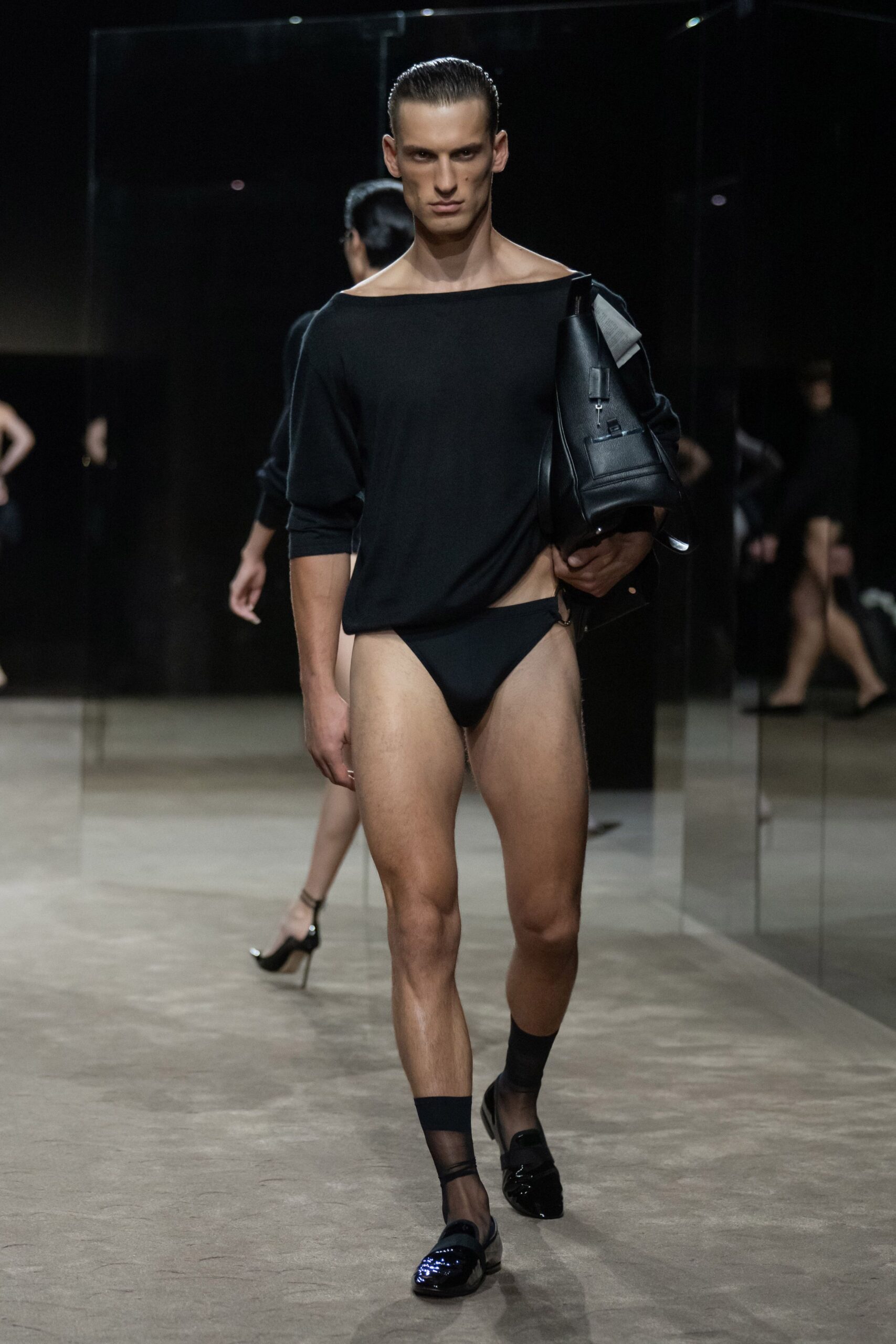black cutout fitted bodysuit
