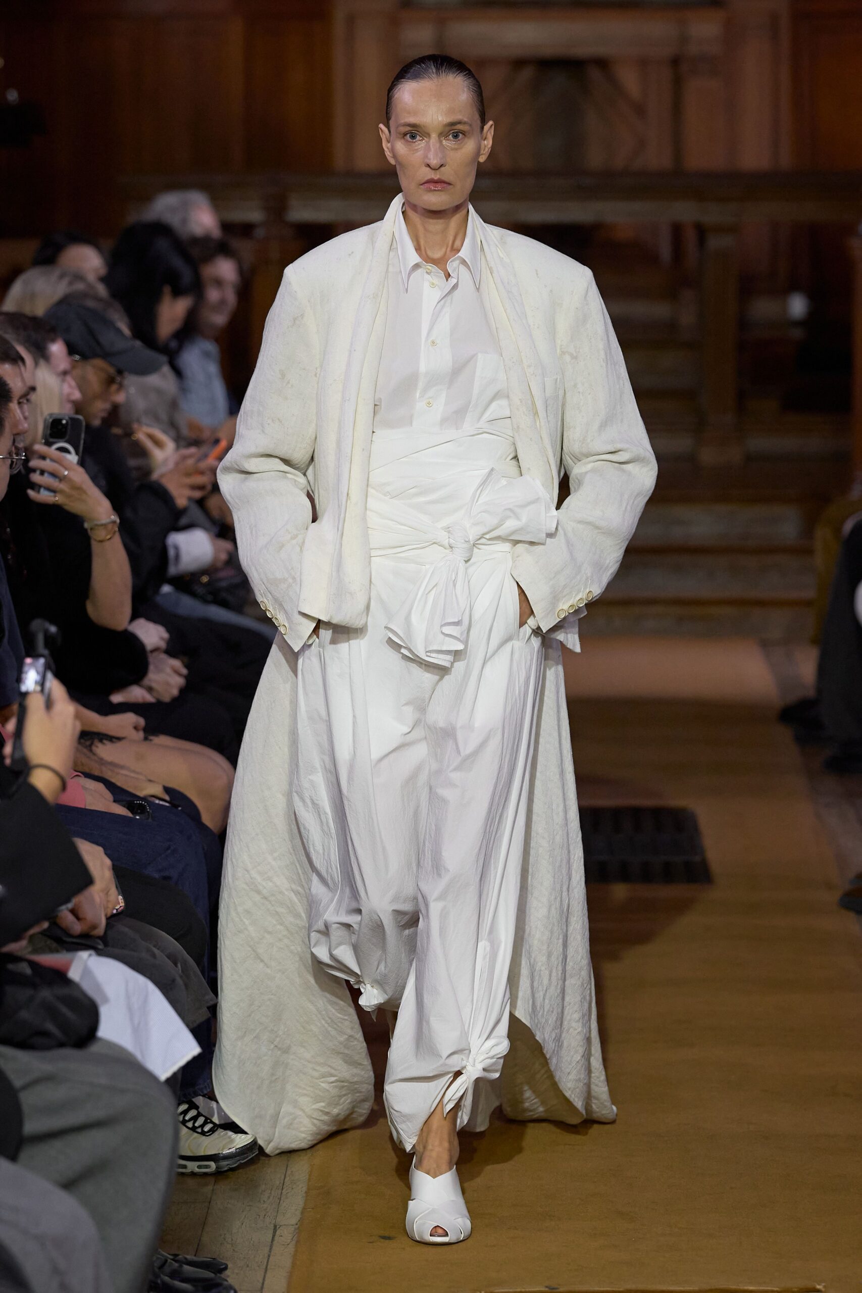 ivory long-sleeve open-front relaxed textured jacket