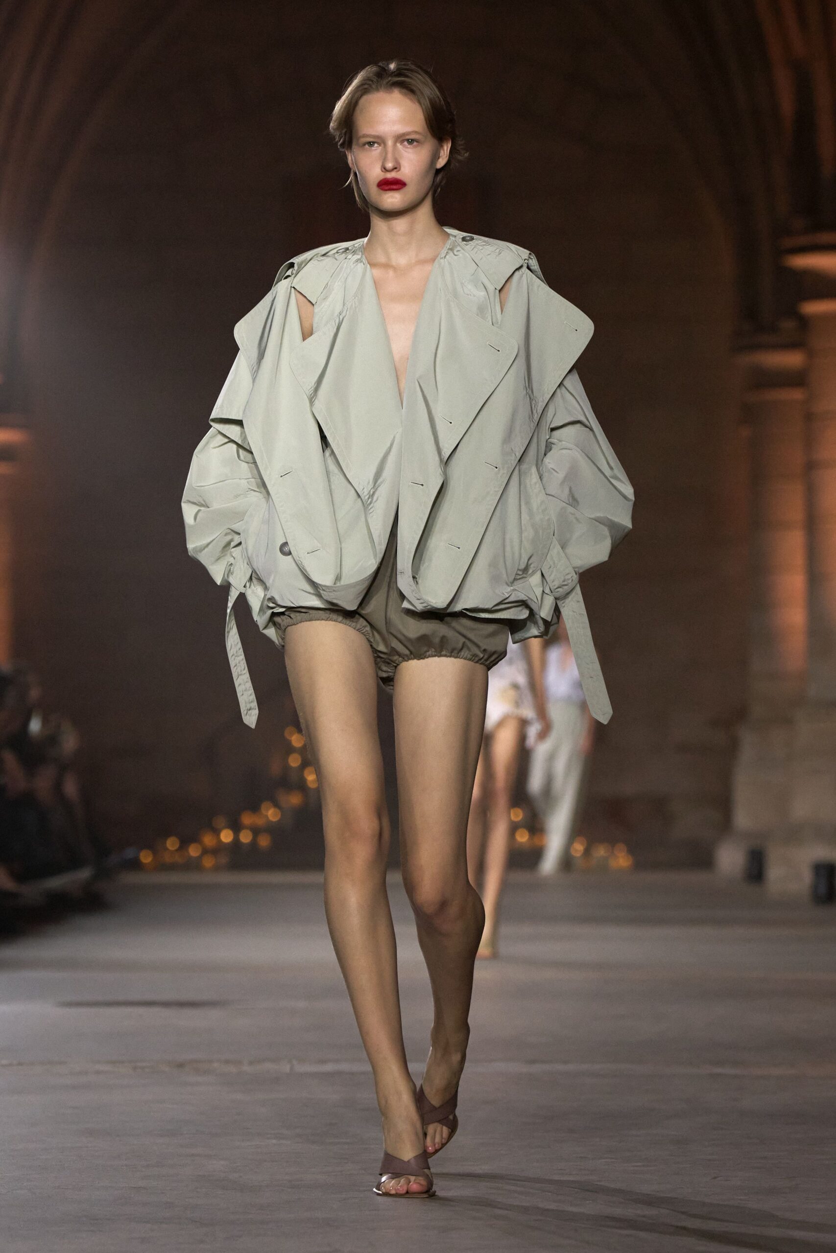oversized draped cropped jacket