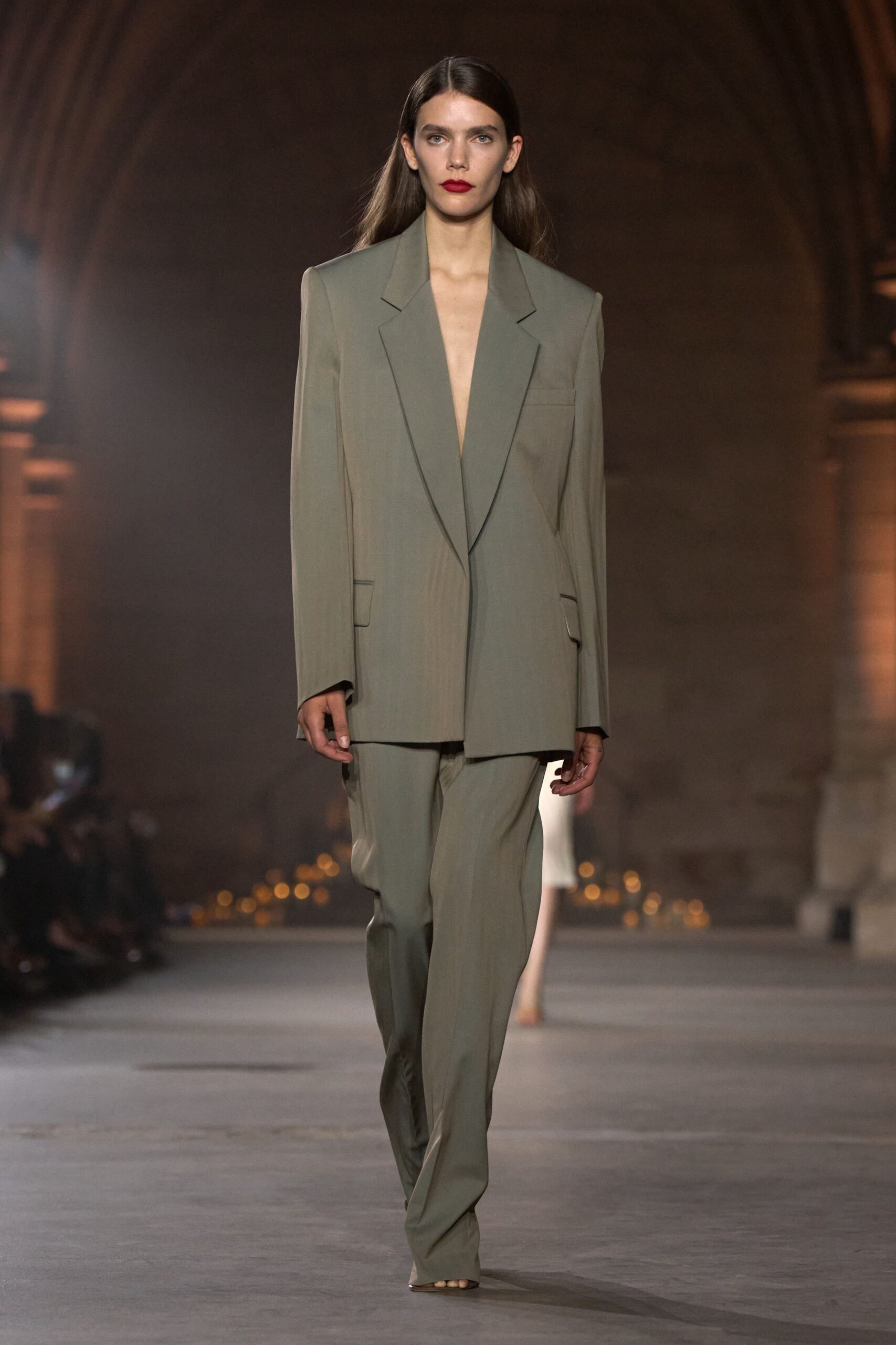 oversized sage blazer and trousers