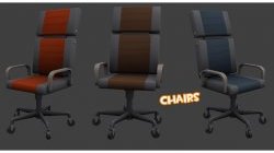 Chair - red, blue, neutral