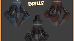 Drill - 3 skins (red, blue and neutral)