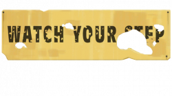 "Watch you'r Step" Sign Transparent