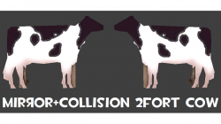 Cow001 Cutout Mirrored/Collisions