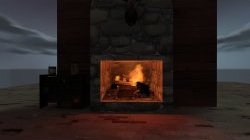 Fireplace particles