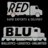 "Rapid Exports & Delivery" and "Ballistics - Logistics - Unlimited" Signs