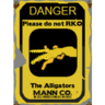 No RKOing Alligators sign