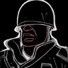 Black & White Soldier - Line Drawing Portrait
