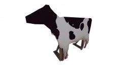 3D-printable Cutout Cow