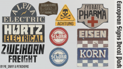 European Signs Decal Pack