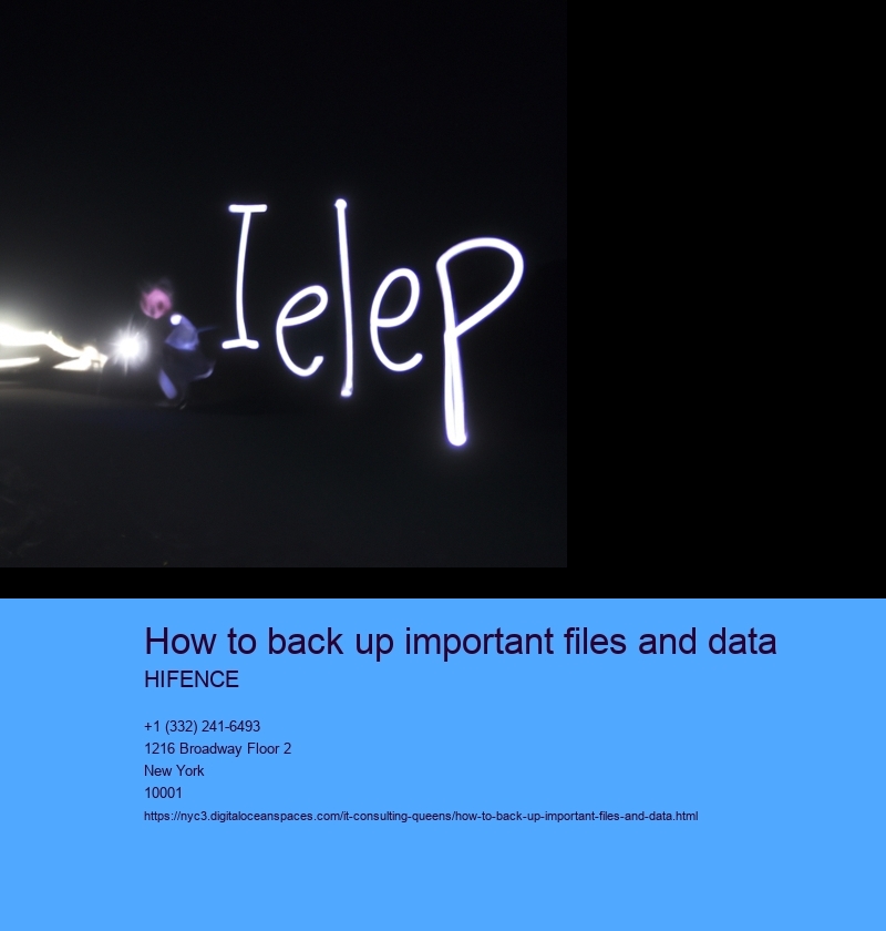 Determine which files and data are important to back up.