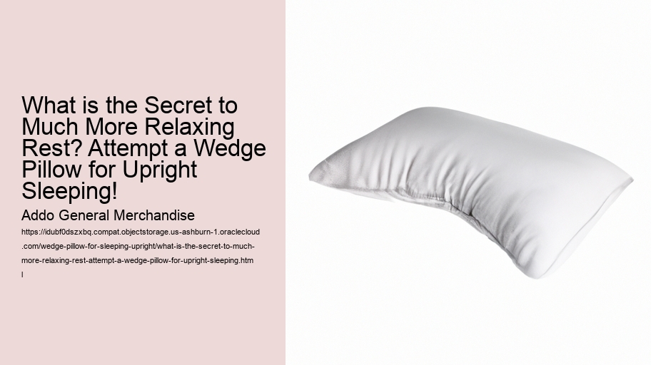 What is the Secret to Much More Relaxing Rest? Attempt a Wedge Pillow for Upright Sleeping!