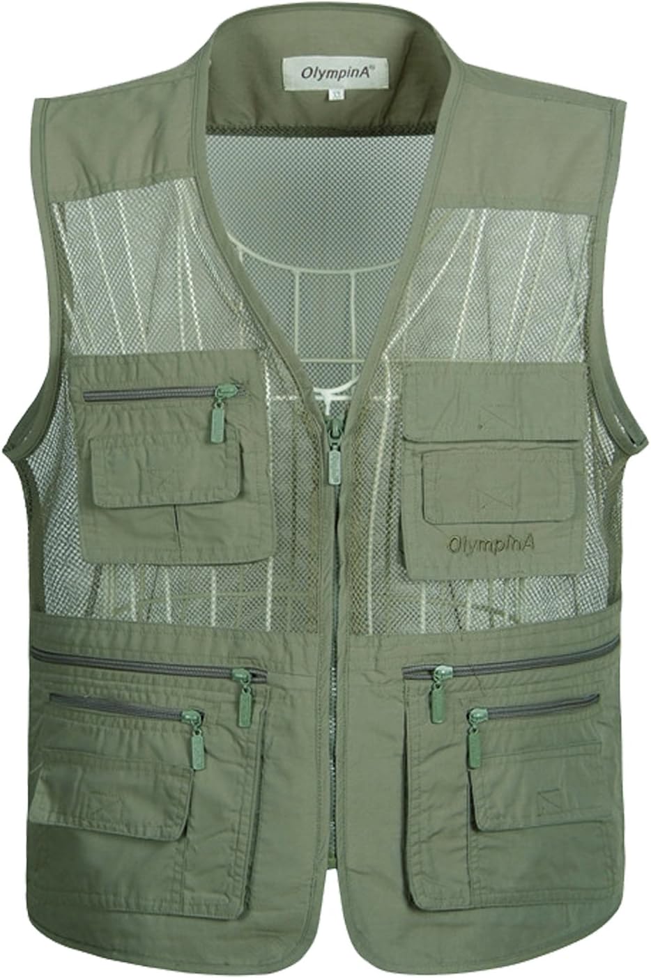 Flygo Mens Summer Outdoor Work Safari Fishing Travel Photo Vest with Pockets