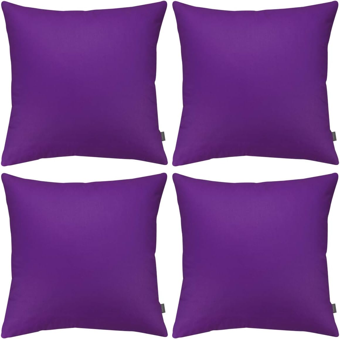 4-Pack 100% Cotton Comfortable Solid Decorative Throw Pillow Case,Thmyo Square Cushion Cover Pillowcase Sublimation Blank Pillow Covers DIY Throw Pillowcase for Couch Sofa(18x18 inch/ 45x45cm,Violet)