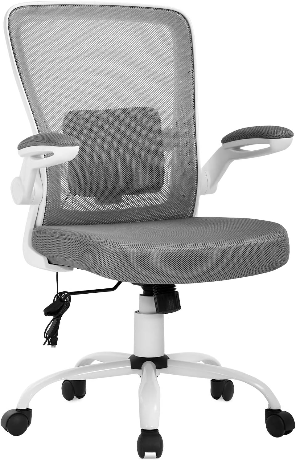 Office+Chair+Ergonomic+Desk+Chair+Mesh+Computer+Chair+with+Lumbar+Support+Armrest+Mid+Back+Rolling+Swivel+Adjustable+Task+Chair+for+Women+Adults%2c+Grey