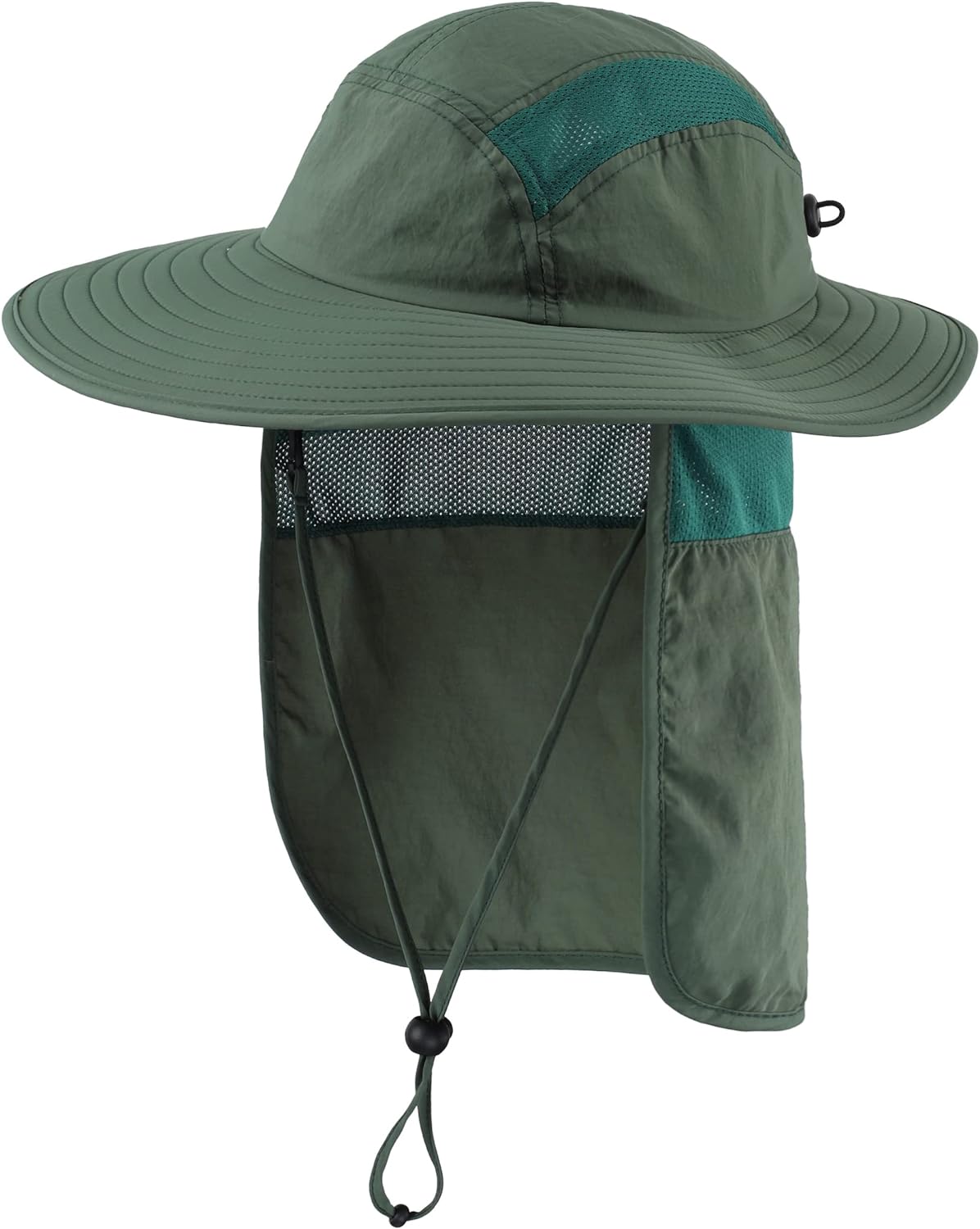 Home Prefer Mens UPF 50  Sun Protection Cap Wide Brim Fishing Hat with Neck Flap