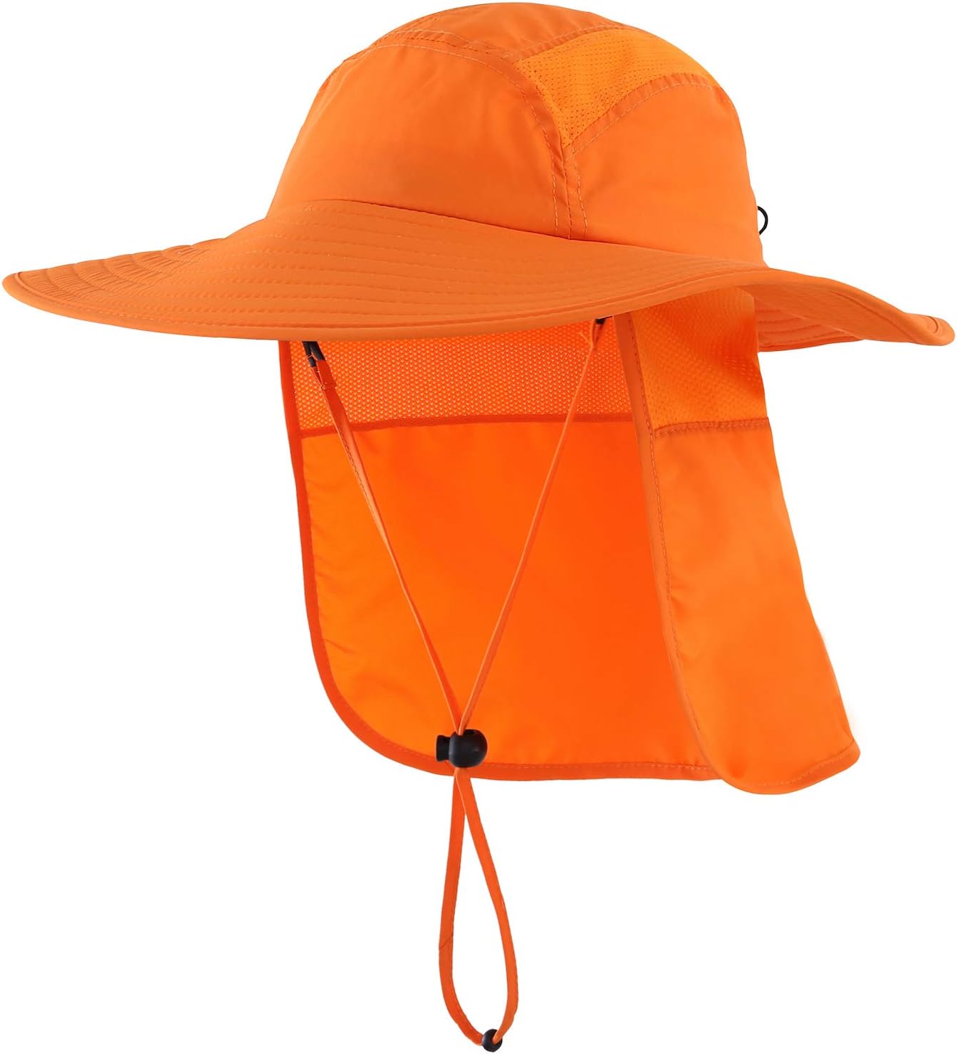 Home Prefer Mens UPF 50  Sun Protection Cap Wide Brim Fishing Hat with Neck Flap