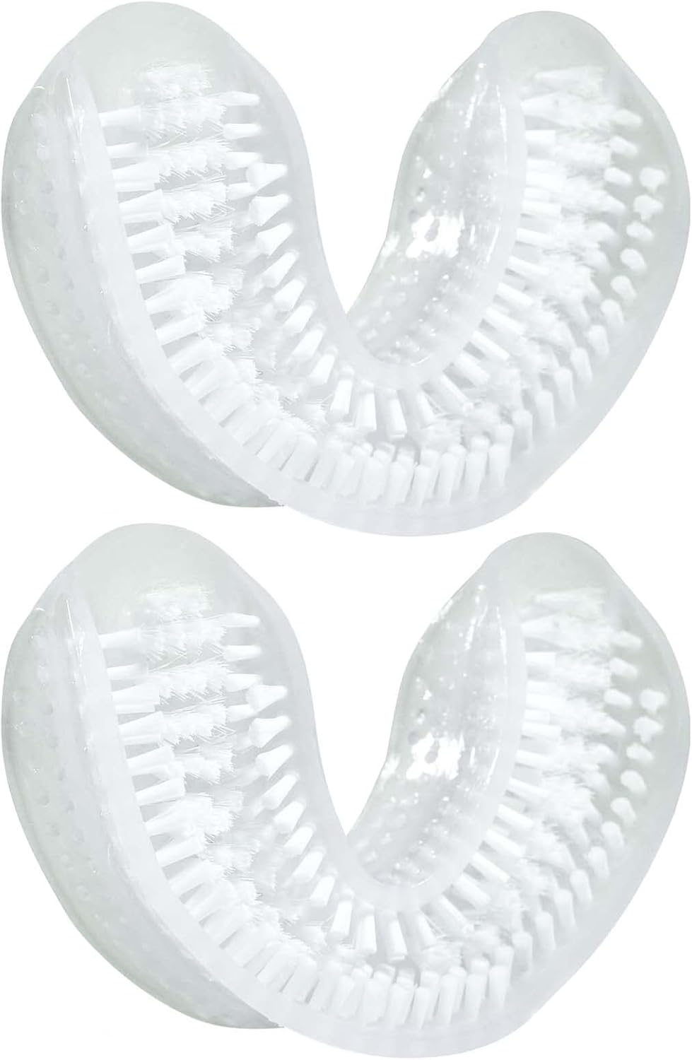 AutoBrush Double Sided U Shaped Nylon Brush Head Replacements - Adults and Kids Sizes (Kids, Ages 9-12, 2 Pack)