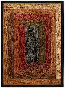 Home Dynamix Royalty Vega Contemporary Geometric Area Rug, Black/Brown, 7&#39;8&#34;x10&#39;4&#34;