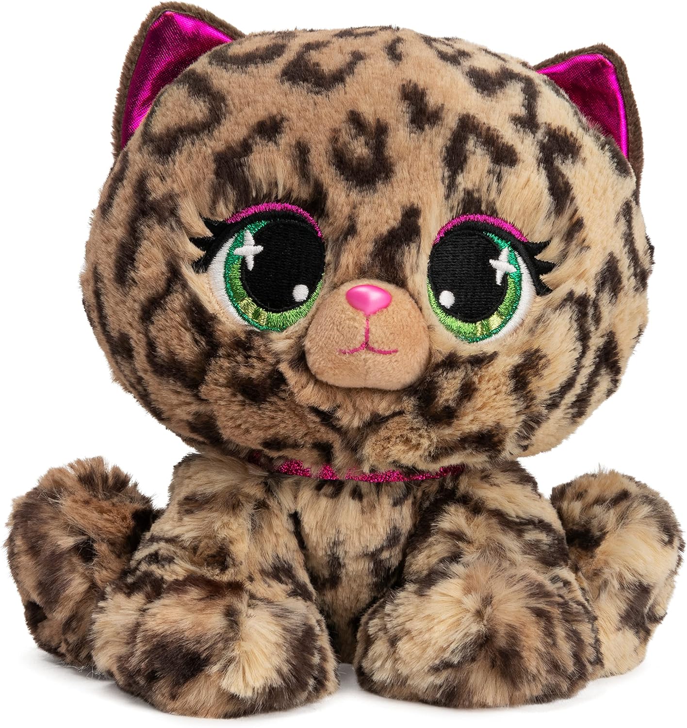 GUND P.Lushes Designer Fashion Pets Sadie Spotson Leopard Cat Plush, Premium Stuffed Animal, Black and Pink, 6