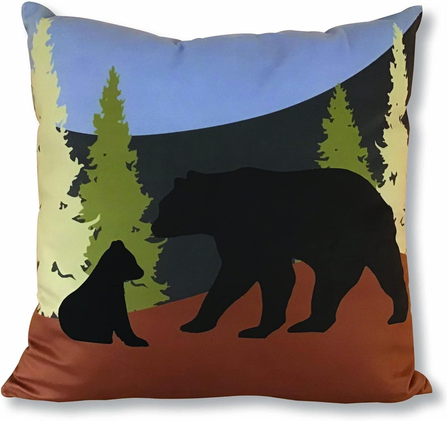 Virah Bella Throw Pillow Bear Lake - 18" x 18" Decorative Accent Pillow - Lodge & Farmhouse Couch Décor