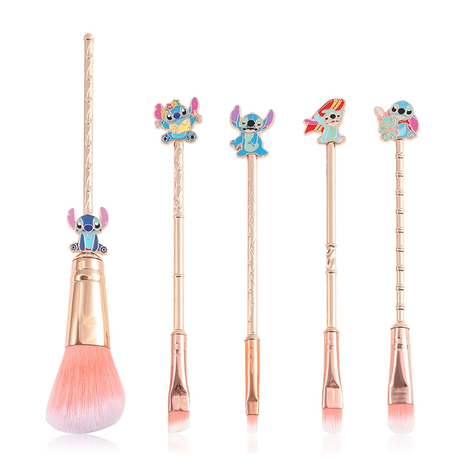 Stitch Makeup Brushes Set, WeChip Anime Stitch Make Up Brush Set, Stitch Gifts for Girls Women5pcs