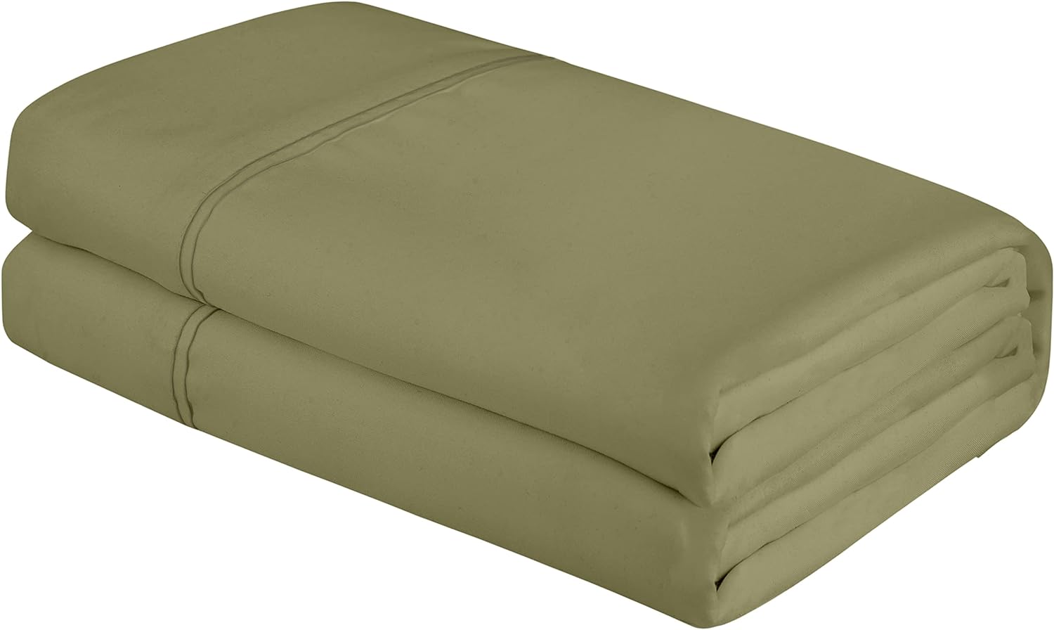 Royale Linens Full Size Flat Sheet Only - Brushed 1800 Microfiber - Ultra Soft & Breathable - Wrinkle & Stain Resistant - Hotel Quality Flat Sheet Sold Separately - Top Sheet for Bed (Full SageGreen)