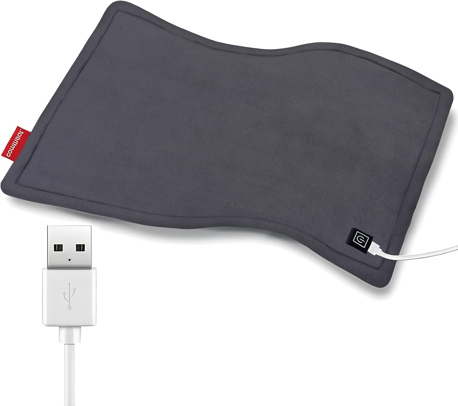 USB Heating Pad, 5V Heated Travel Blanket Pads for Car Airplane, 3 Heat Settings & Auto Shut Off, Hot Therapy for Pain Relief Abdomen Cramps, with USB Adapter (16x 12) (Non-Chargeable)