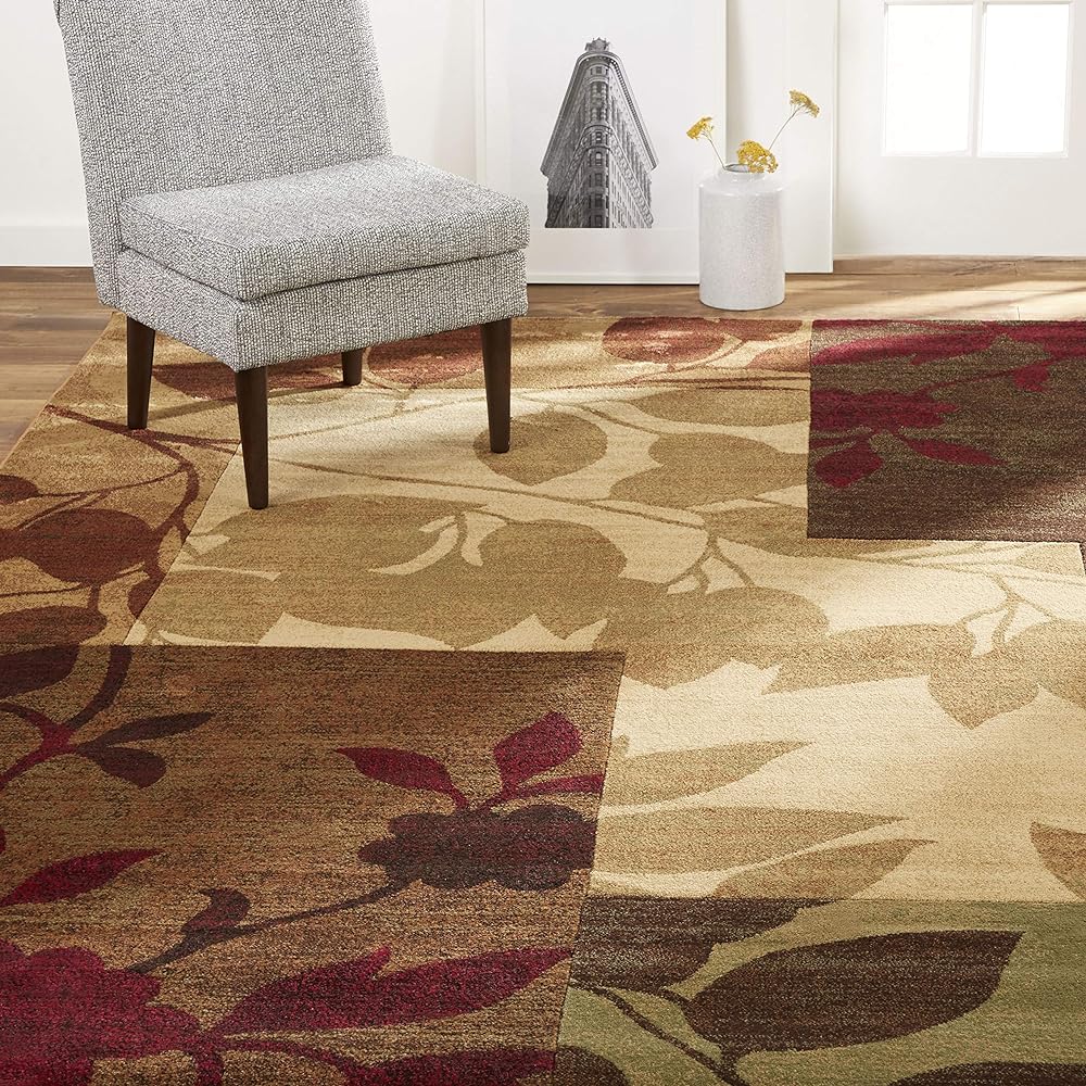 Home Dynamix Tribeca Amelia Modern Area Rug | 5'2" x 7'2" Rectangle | Beige/Green/Red