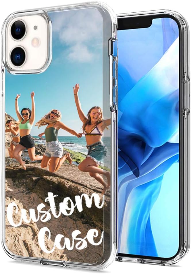 MUNDAZE Personalized Custom Phone Case for iPhone 12 6.1 inch - Design Your Own Perfect Custom Picture Photo Case